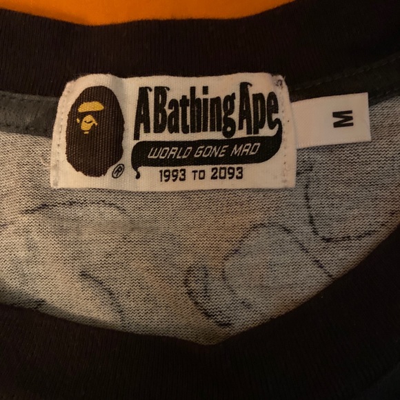 RARE BAPE GLOW IN THE DARK TEE - Picture 3 of 5